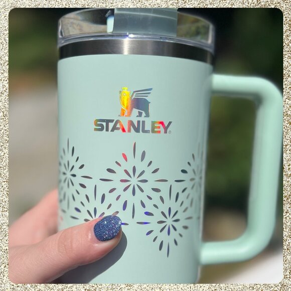 Stanley 40oz Stainless Steel H2.0 FlowState Quencher Tumbler Seaglass Gloss NWT - Picture 5 of 9